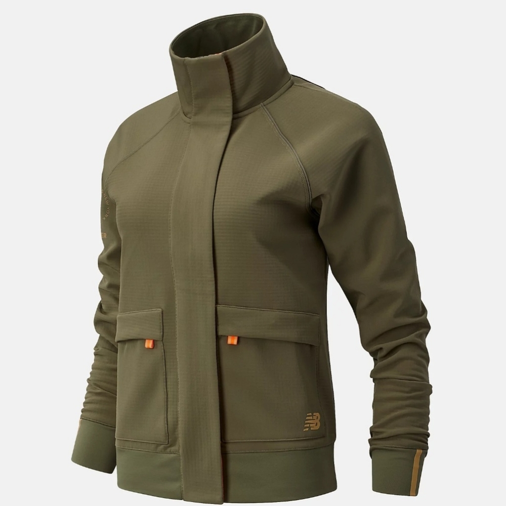 New Balance Marathon Run Reflective Impact Nettle Green Winter Running Jacket